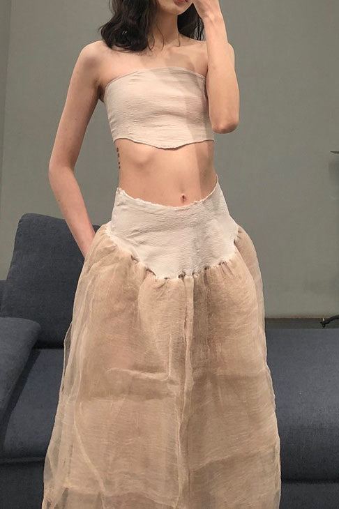 Marc Le Bihan Shrink Silk Stretch Elastic Bandeau 26920 Series MLB-26920-FU Skin Color